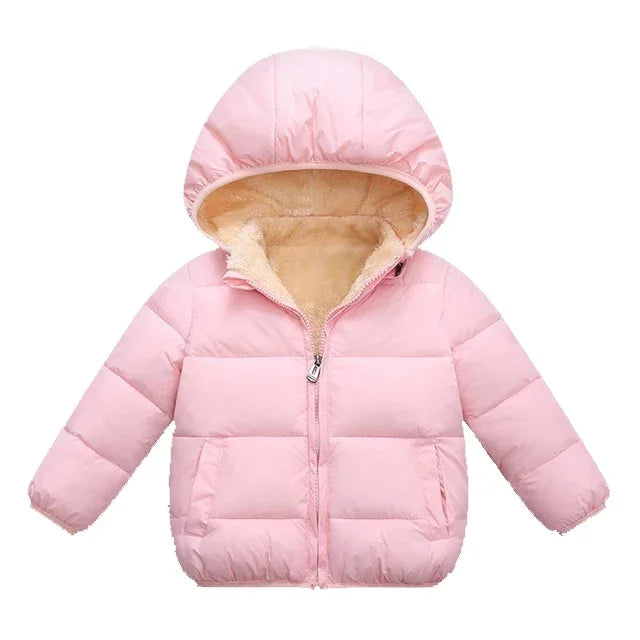 Kids' Warm Winter Coats - Plush Hooded Snowsuit Jackets