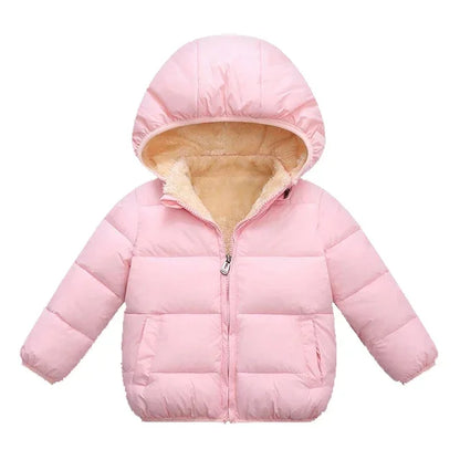 Kids' Warm Winter Coats - Plush Hooded Snowsuit Jackets