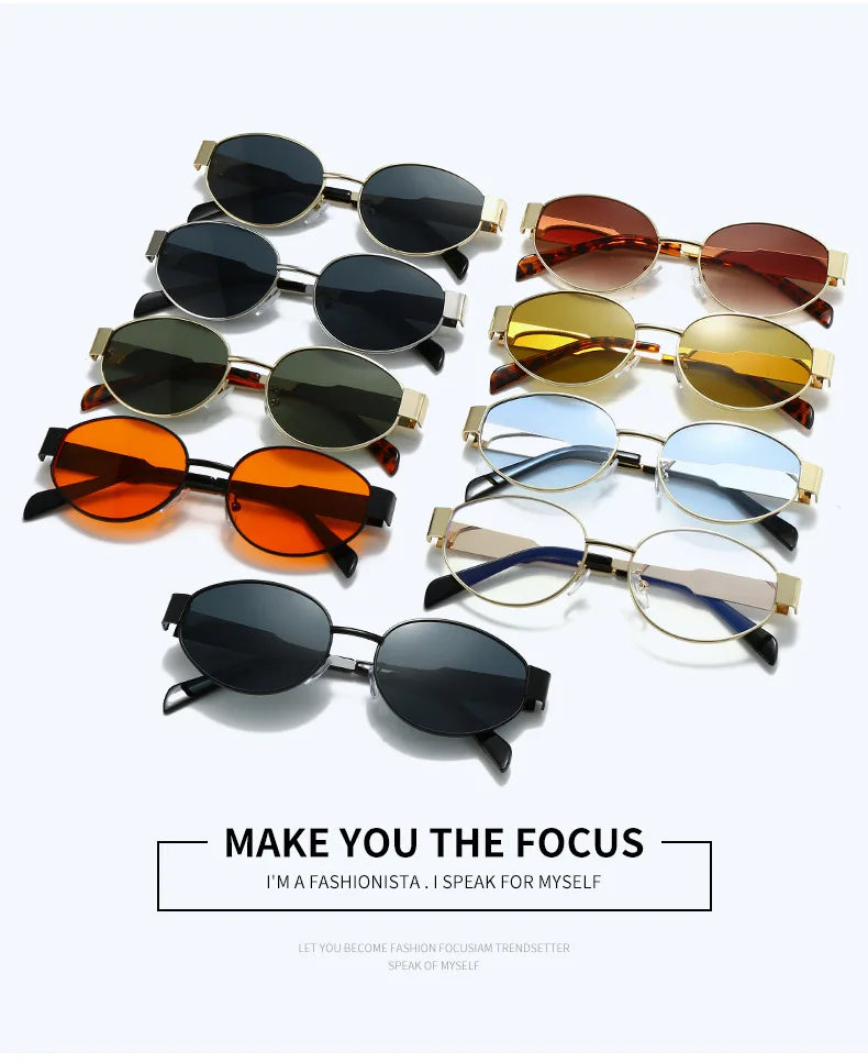 Trendy Oval Sunglasses