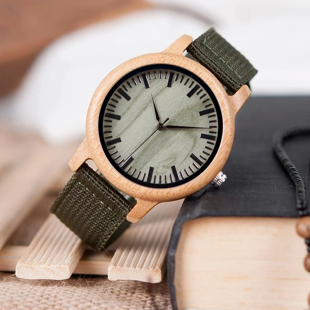 BOBO BIRD Bamboo Wood Couple Wristwatches
