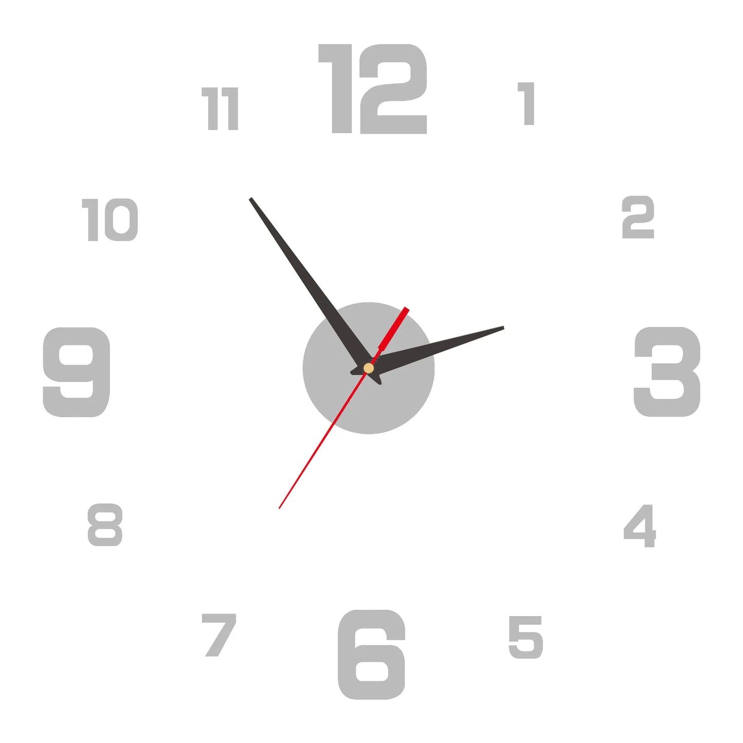 Creative Frameless DIY Wall Clock Wall Decal Home Silent Clock Living Room Office Wall Decoration