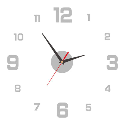 Creative Frameless DIY Wall Clock Wall Decal Home Silent Clock Living Room Office Wall Decoration