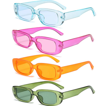 Trendy Small Square Sunglasses for Women and Men, UV400 Protection