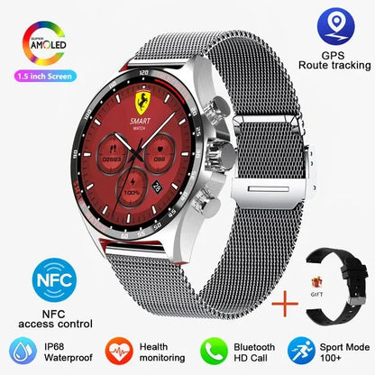 Daredevil GPS Smartwatch for Men - Bluetooth Call HD AMOLED Display, Altitude Tracker, Compass, Fitness Monitor, IP68 Waterproof Adventure Watch