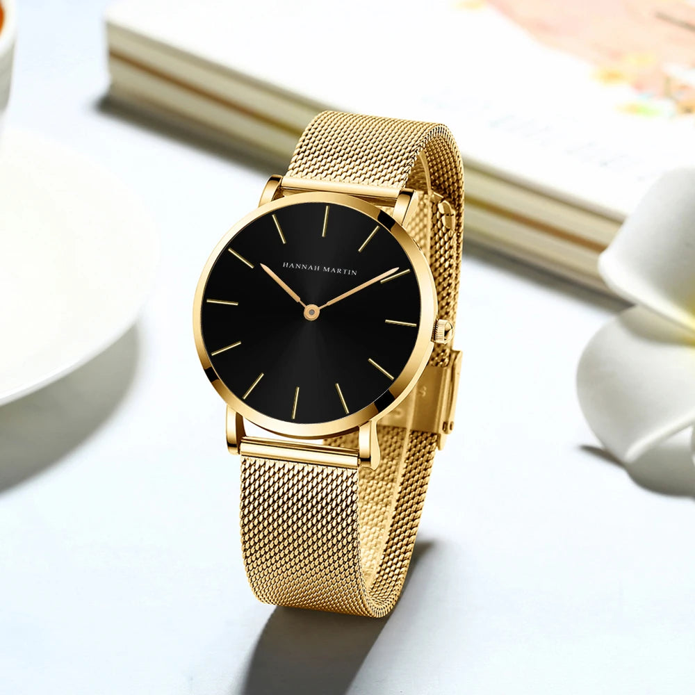 Women Watch Quartz Movement 36mm Waterproof Minimalist Style