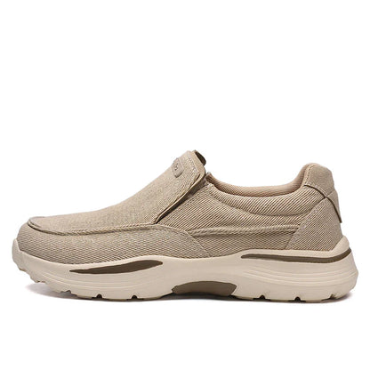 saferido Soothing Breathable Men Sneakers Canvas Shoes Outdoor Thick Sole Massage Platform Shoes Walkking Comfty Slip On Men Loafers