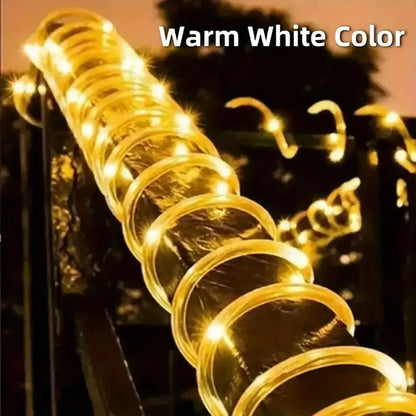 Solar Tube Rope LED Light – Outdoor Garden Christmas Decoration Garland