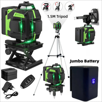 tripod/nivel a laser 16 Lines Laser profesional Level green line Self-leveling 360 autonivelant