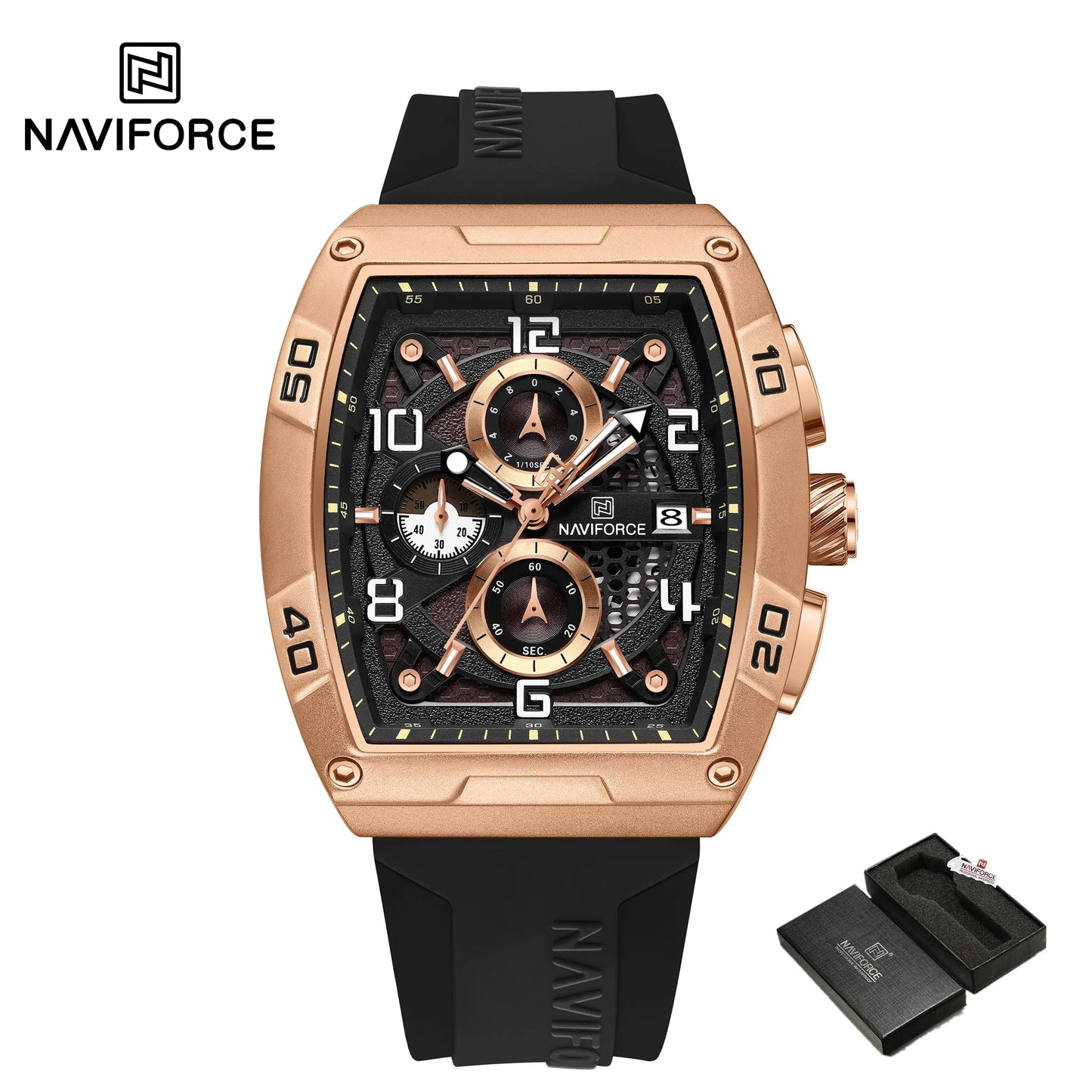 NAVIFORCE Men Quartz Multi-function Calendar Watches  Fashion Sport