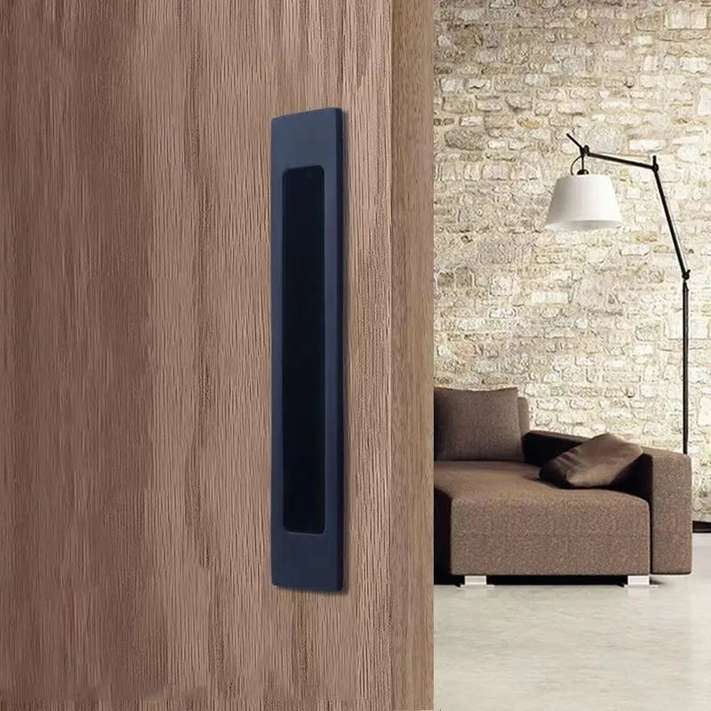 Rustic Modern Cabinet Hardware Collection 10" Modern Rectangular Flush Pull  by Emtek