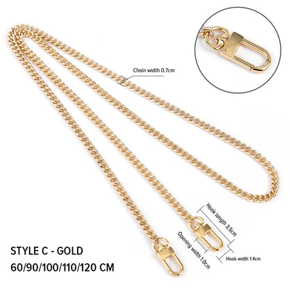 WUTA Metal Bag Chain Transformation Bag Strap Replacement Underarm Crossbody Shoulder Handbag Extension Chains DIY Accessories