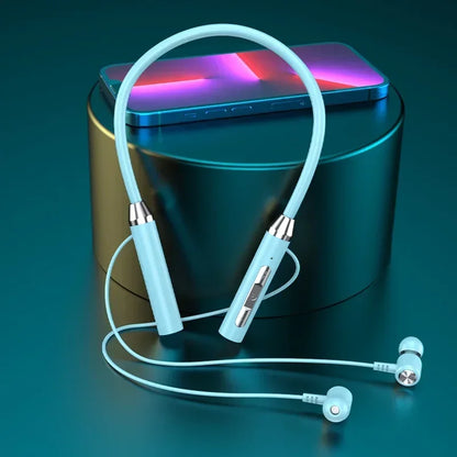 Magnetic Bluetooth Wireless Neckband Earphones with Mic - HiFi Sound