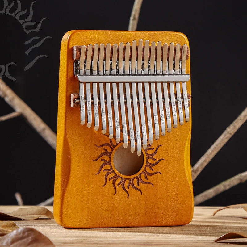 Hluru 17 21 Keys Kalimba Finger Piano Kalimba Thumb Piano Keyboard Musical Instrument Mbira for Beginner Music Lover Gifts