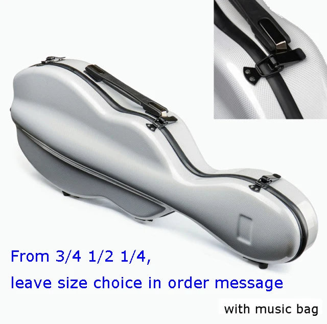 USA low tax Violin Case With Bag Fixed 4/4 3/4 1/2 1/4 Carbon Fiber Violin Box Double Shoulder Strap Spectral Bag Lock