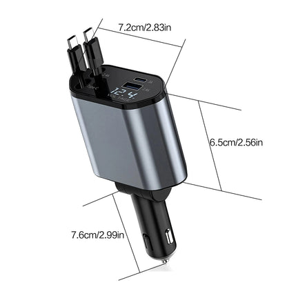 High Quality 3.1A Dual USB Car Charger 2 Port LCD Display Voltmeter 12-24V Cigarette Lighter Socket Car Charger Adapter