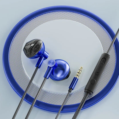 Type-C In-Ear Wired Karaoke Headphones 3.5mm Stereo Music Earbud Handfree Headset Earphones with Mic