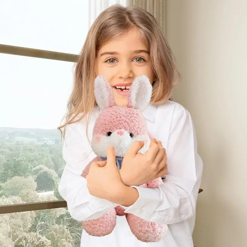 Rabbit Plush Toy 13Inch Animal Soft Realistic Plush Easter Stuffed Lovely Baby Bunny Hugging Pillow Toy For Kids Girls Boys