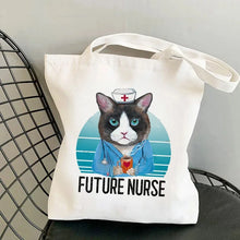 Nursing Essentials Women Shoulder Bag Harajuku Resuable Shopping Bags Lady Canvas Tote Handbag Eco Large Capacity Girls Handbags