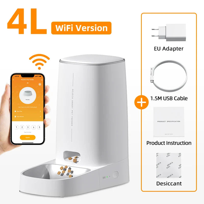 Smart Pet Feeder - Automatic WiFi Cat Food Dispenser