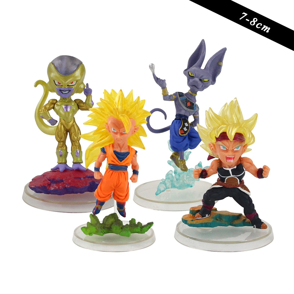Dragon Ball Z Super Saiyan Son Goku Son Gohan Vegeta Broly Piccolo Majin Buu Action Figure Set Anime Figurines Model Gifts Toys