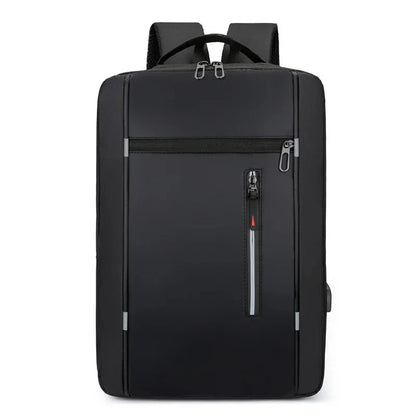 Men's Waterproof Oxford Laptop Backpack 15.6 Inch with USB Charging Port High Capacity Business Travel School Bag