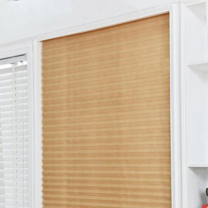 1Pc Self-adhesive Pleated Blinds Bathroom Balcony Shades Half Blackout Windows Curtains for Bedroom Living Room Balcony