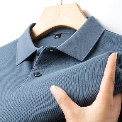 Men's Casual Polo Shirt - Breathable Short Sleeve Lapel Tee