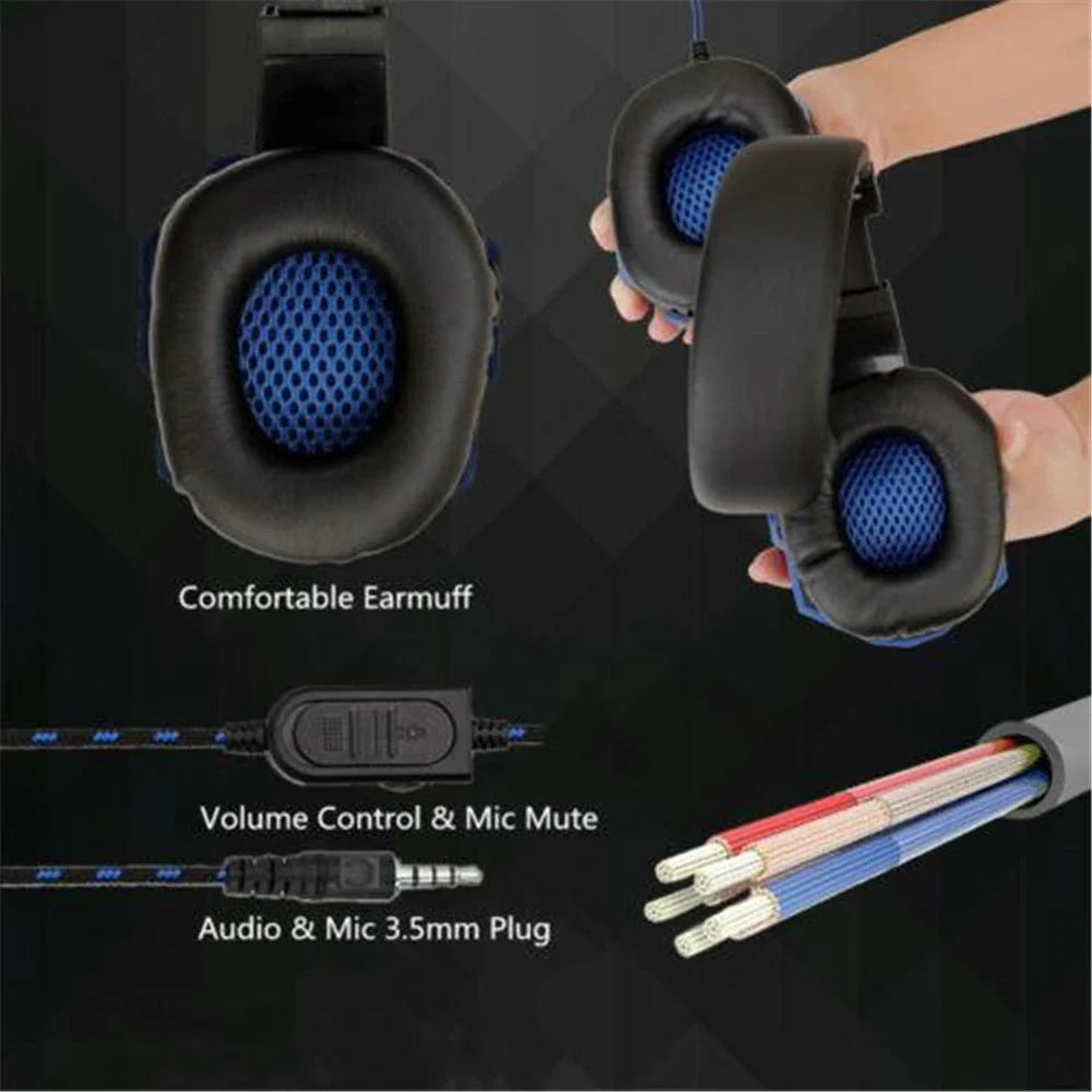 Wired PS4/PS5/Xbox/Smartphone/PC Gaming Headset – 120° Adjustable Gamer Headset with Noise Cancelling Microphone