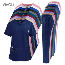 Medical Uniform Scrub Hospital Working Scrubs Set Wholesale Nursing Scrub Uniforms Women Healthcare Pharmacy Clinic Work Clothes