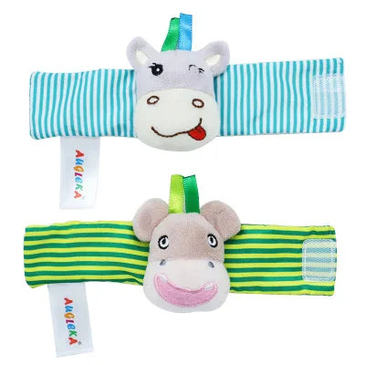 Games Plush Rattle Socks Stuffed Animal Wrist Rattle Baby Toys 0 3 6 12 Months