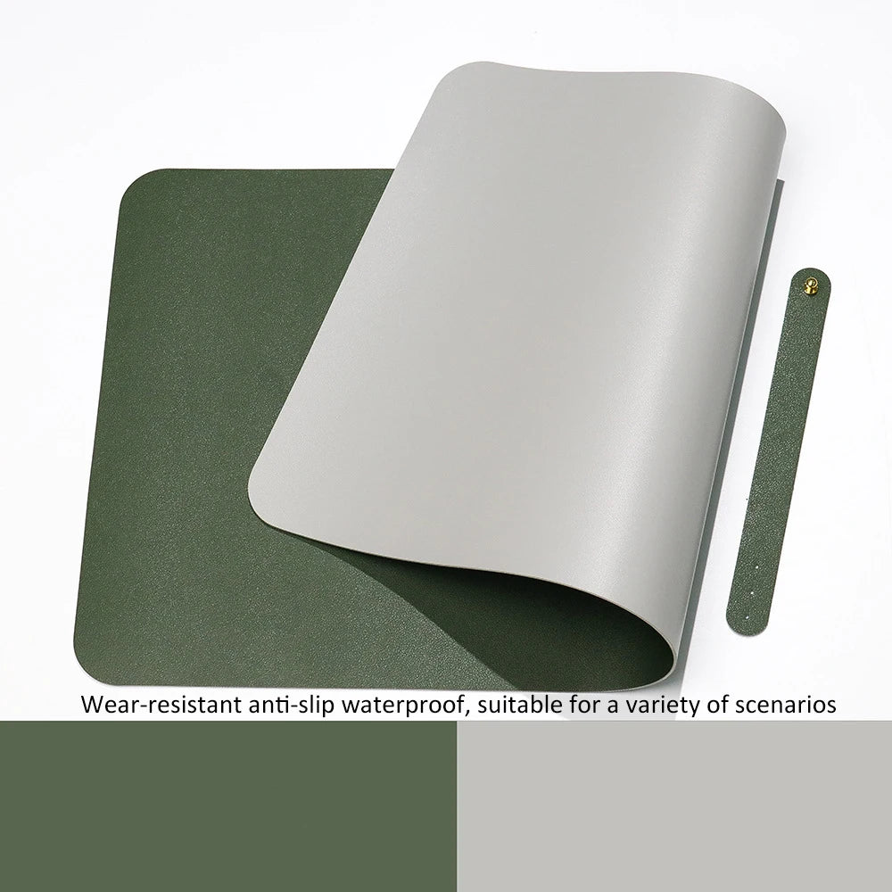 Home Office Large Mouse Pad Gamer Waterproof PU Leather Desk Mat - Computer Mousepad & Keyboard Pad for Gaming