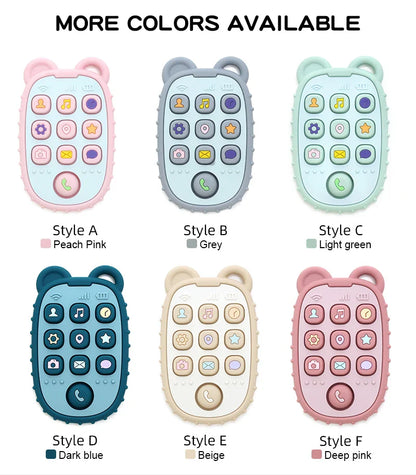 Chewable Baby Phone Toy – Soft Teether & Learning Fun for Infants