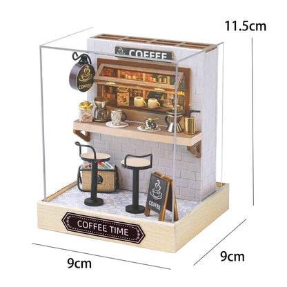 Wooden Miniature Doll House DIY Small House Kit  Assembled DollHouses Building Model 3D Puzzle Toy With Furniture Adults Gifts