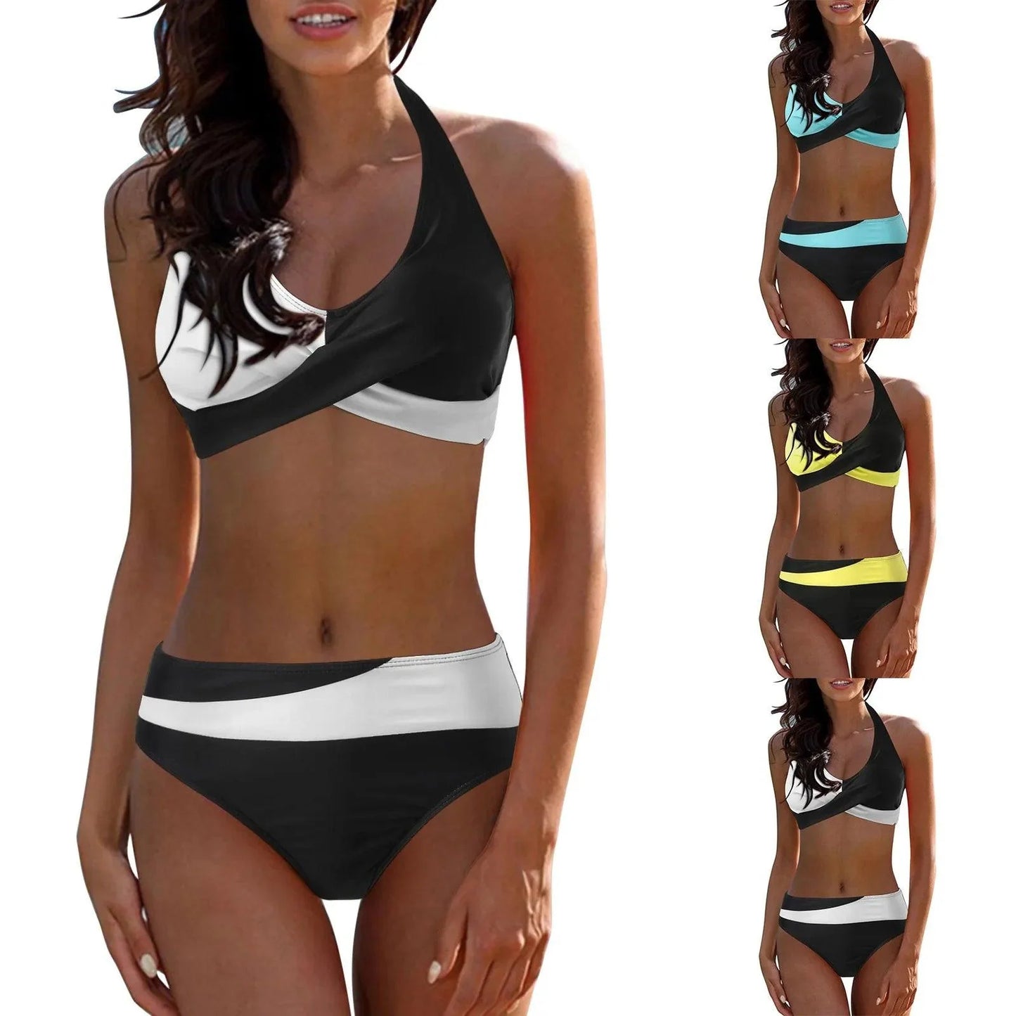 Women's Bikini High Waisted Two Pieces Swimsuit New Plus Size Comfortable Swimwear Brazilian Popular Bathing Suit купальник
