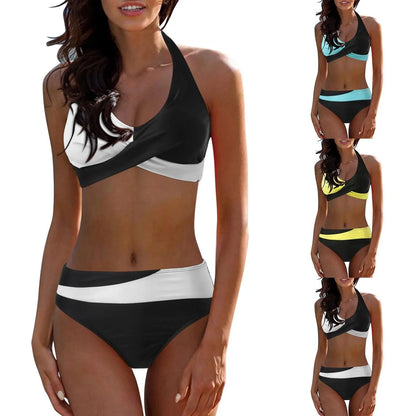 Women's Bikini High Waisted Two Pieces Swimsuit New Plus Size Comfortable Swimwear Brazilian Popular Bathing Suit купальник