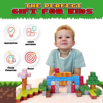 Magnetic Mine World Blocks - DIY Construction Toy for Kids 3+