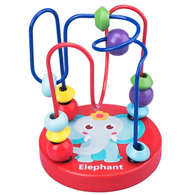 Montessori Wooden Roller Coaster Bead Maze for Toddlers