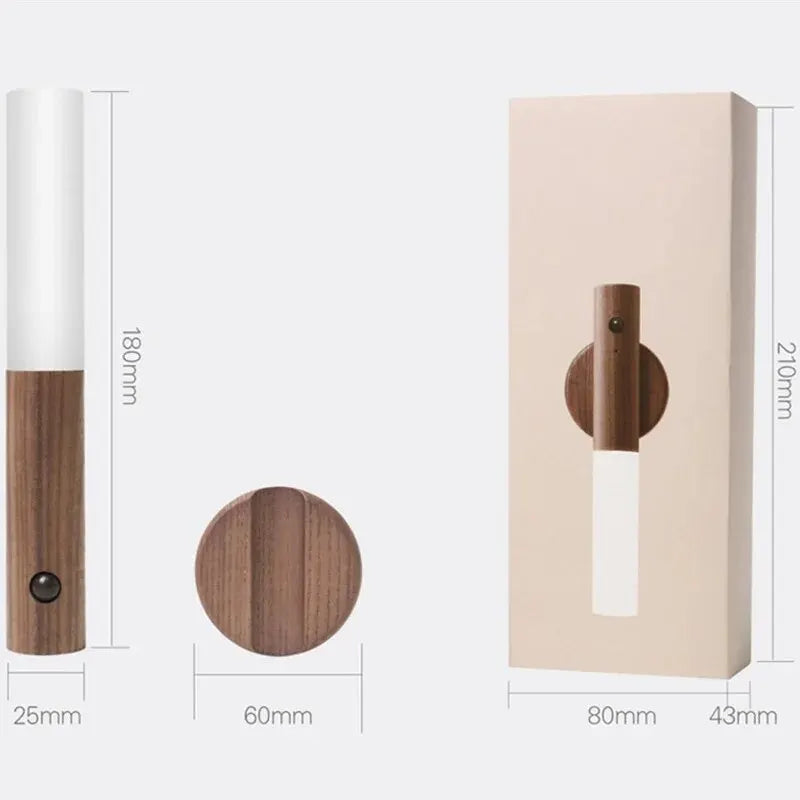LED Night Light Magnetic Wall Lamp Kitchen Cabinet Closet Light Home Staircase Bedroom Table Move Lamp Bedside Lighting