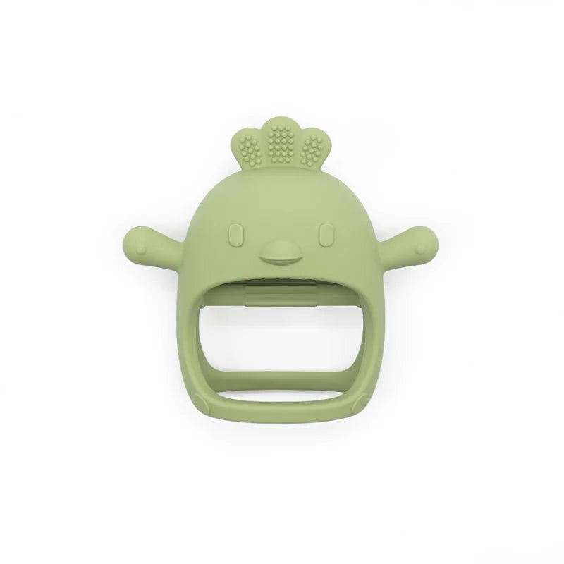 Cartoon Chick-Shaped Baby Silicone Teether Toy