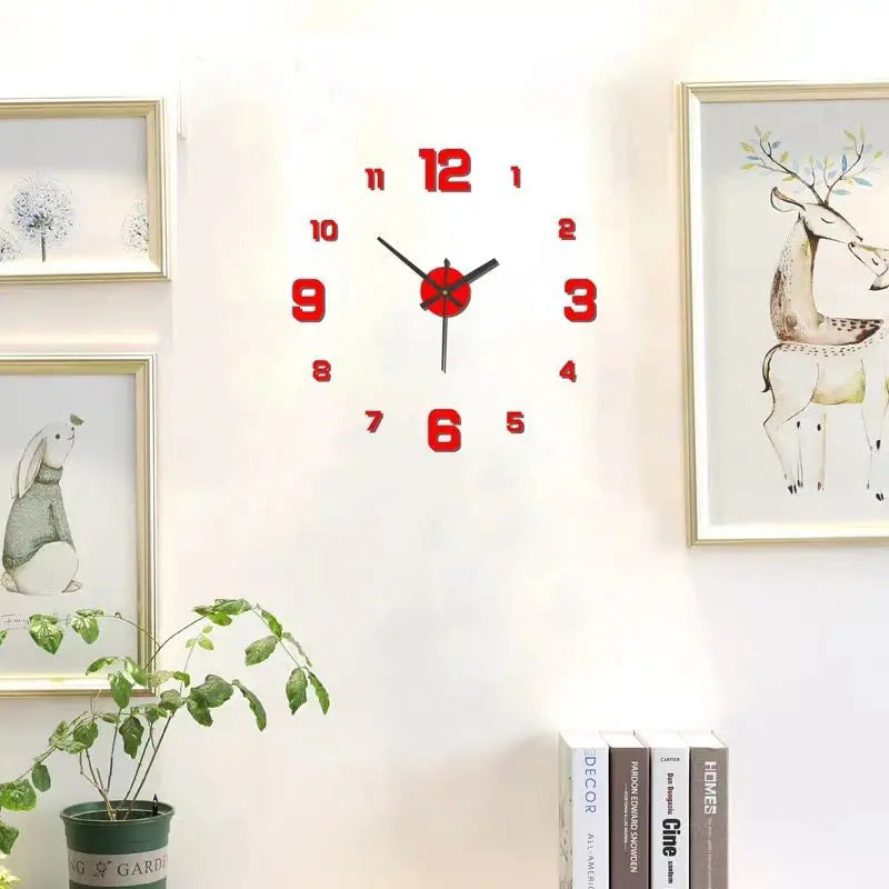 Frameless DIY Wall Clock 