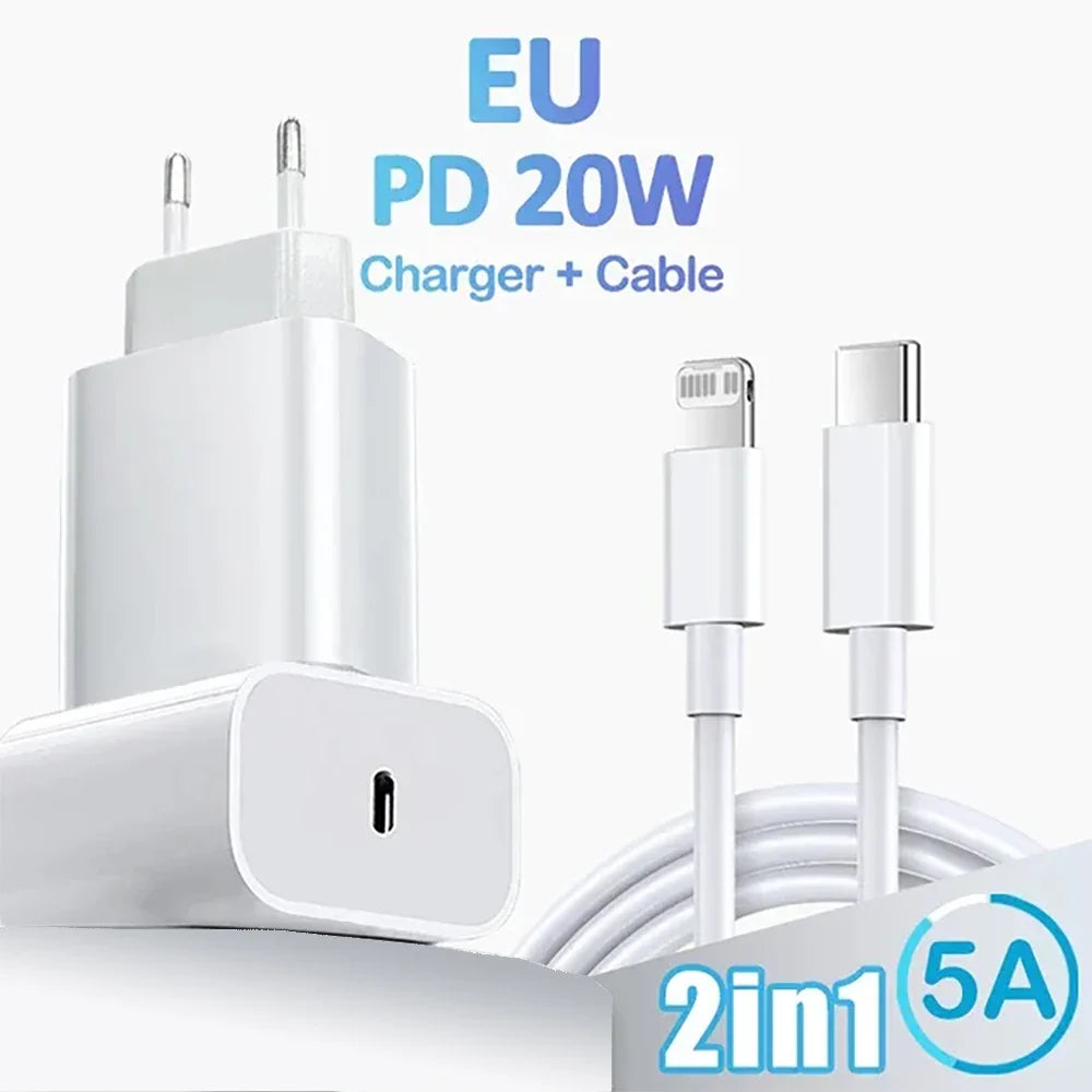 Fast Charger Type C for iPhone 14 13 12 11 Pro Max 8