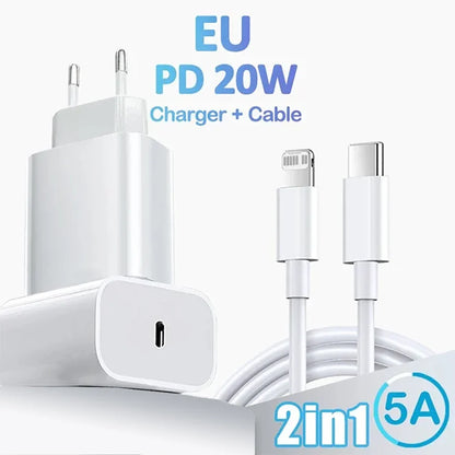 Fast Charger Type C for iPhone 14 13 12 11 Pro Max 8
