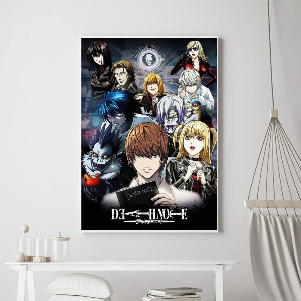 Hot Anime Death Note Poster Prints Poster Wall Painting Bedroom Living Room Wall Bar Restaurant Sticker Small