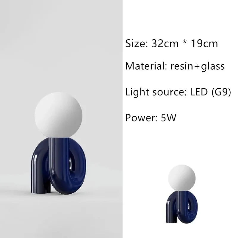 Postmodern Resin Curl Lamp
