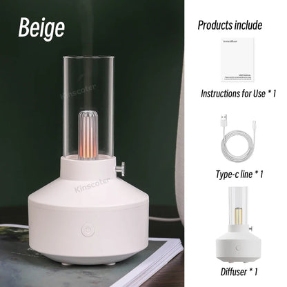 KINSCOTER Portable Mini Aroma Diffuser USB Air Humidifier Essential Oil Night Light Cold Mist Maker Sprayer for Home Gift