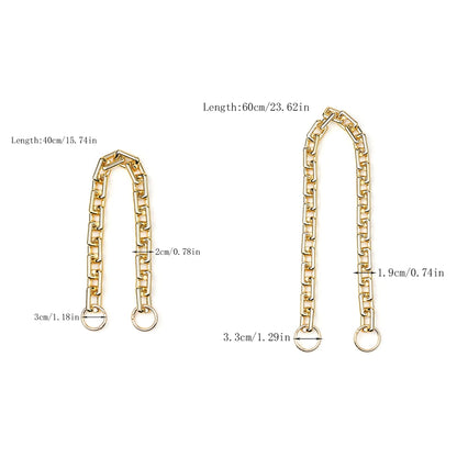 40/60cm Golden Acrylic Purse Chain Strap Handbag Handles Diy Purse Replacement Chain For Shoulder Bag Strap Bag Accessories