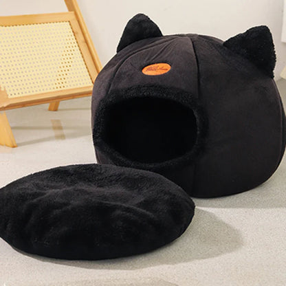 Cat Beds for Indoor Cats, Cat Cave, Cat Cave for Indoor Cats, Cozy Hooded Cat Bed with Soft Cushion
