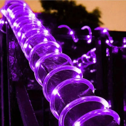 Solar Tube Rope LED Light – Outdoor Garden Christmas Decoration Garland