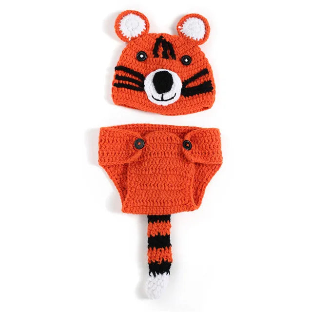 Animal Style Newborn Baby Crochet Halloween Costumes Photography Props Handmade Knit Mickey Outfit Sleepy Owl Frog Baby Gift