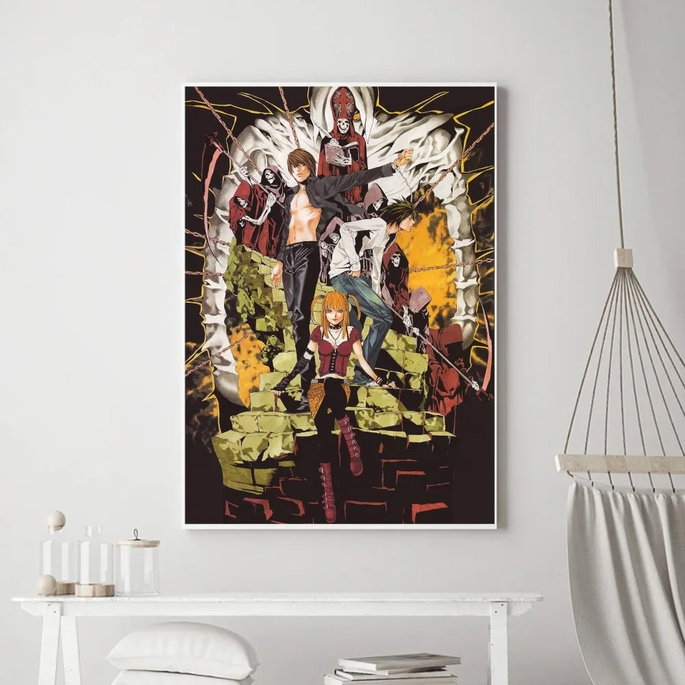 Hot Anime Death Note Poster Prints Poster Wall Painting Bedroom Living Room Wall Bar Restaurant Sticker Small